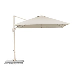 Ampelschirm 'Rhodos Twist Comfy' naturfarben 300 x 300 cm