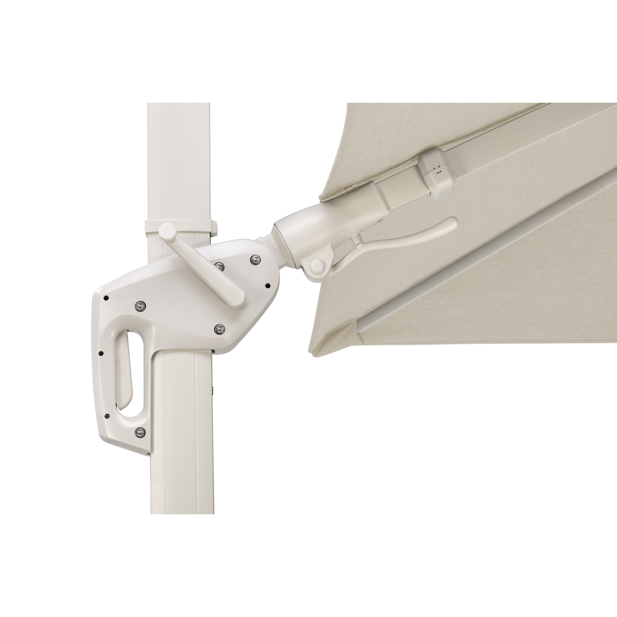 Ampelschirm 'Rhodos Twist Comfy' naturfarben 300 x 300 cm