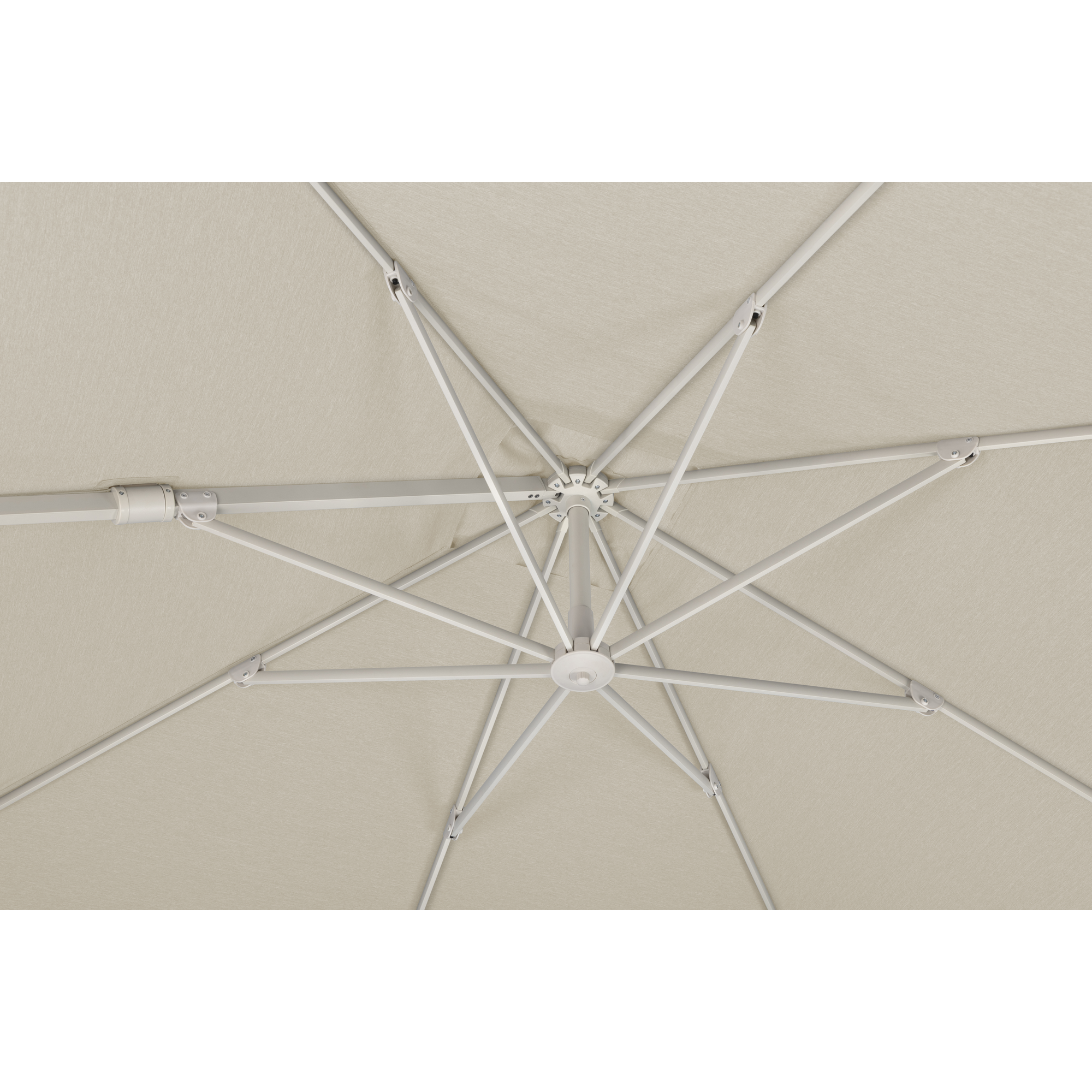 Ampelschirm 'Rhodos Twist Comfy' naturfarben 300 x 300 cm