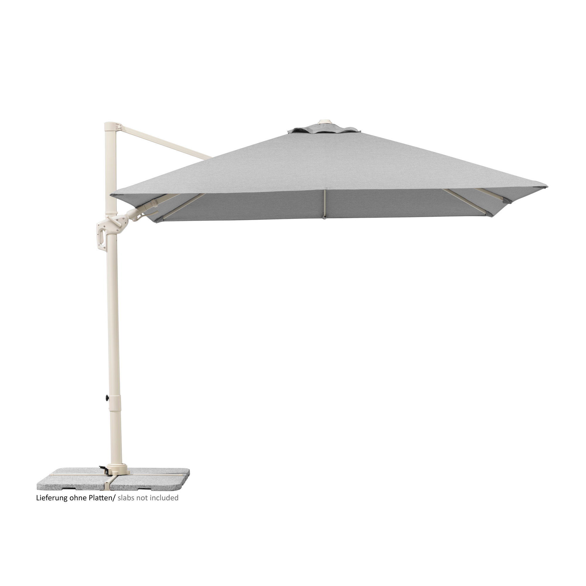 Ampelschirm 'Rhodos Twist Comfy' greige 300 x 300 cm