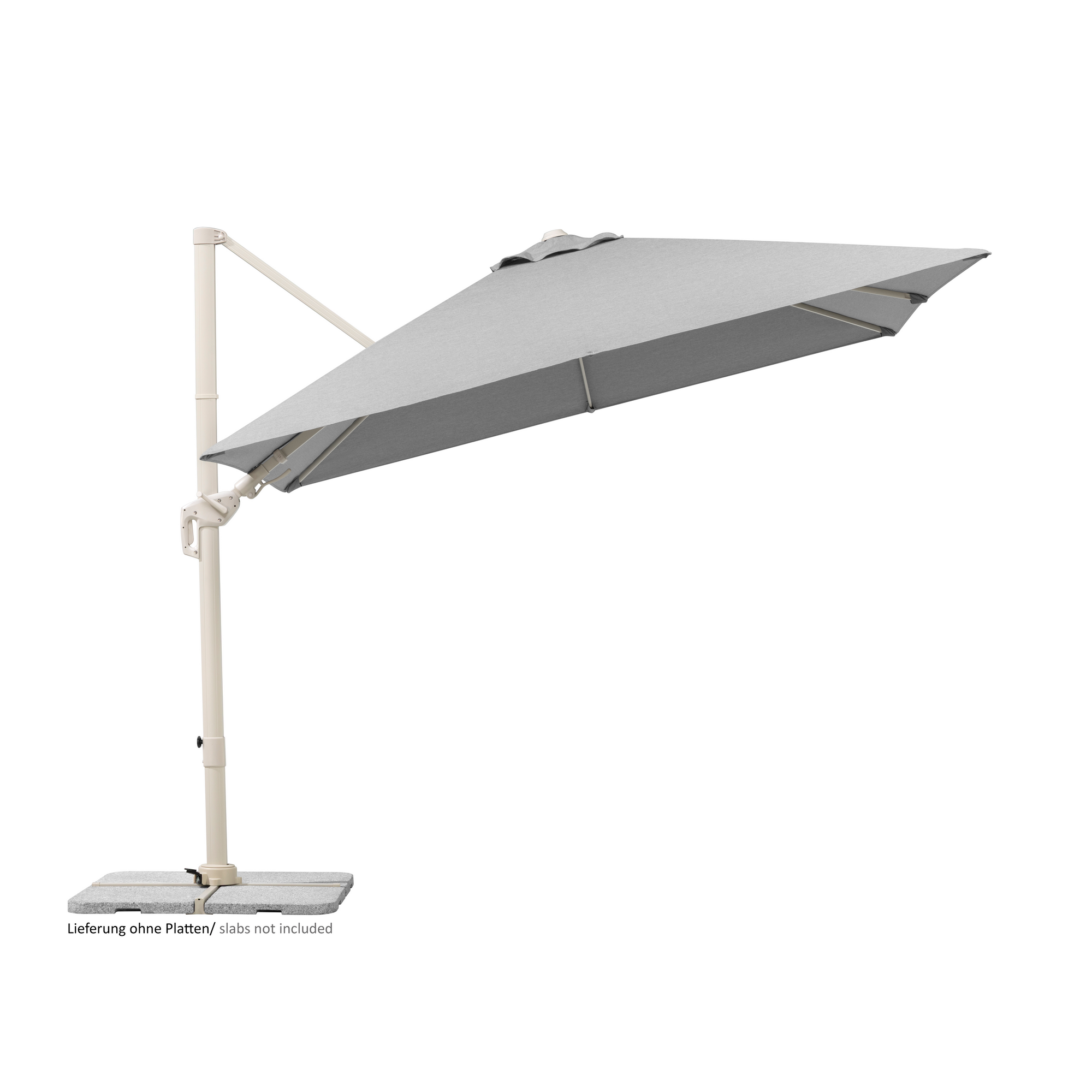 Ampelschirm 'Rhodos Twist Comfy' greige 300 x 300 cm