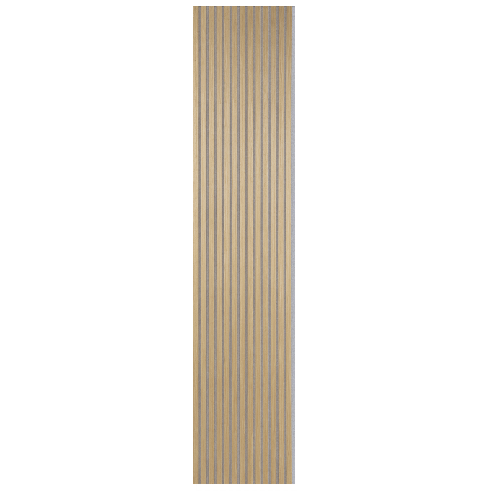 Akustikpaneel 'Quanti' Eiche Vlies grau 2440 x 520 x 18 mm