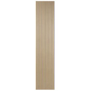 Akustikpaneel 'Quanti' Eiche Vlies grau 2440 x 520 x 18 mm
