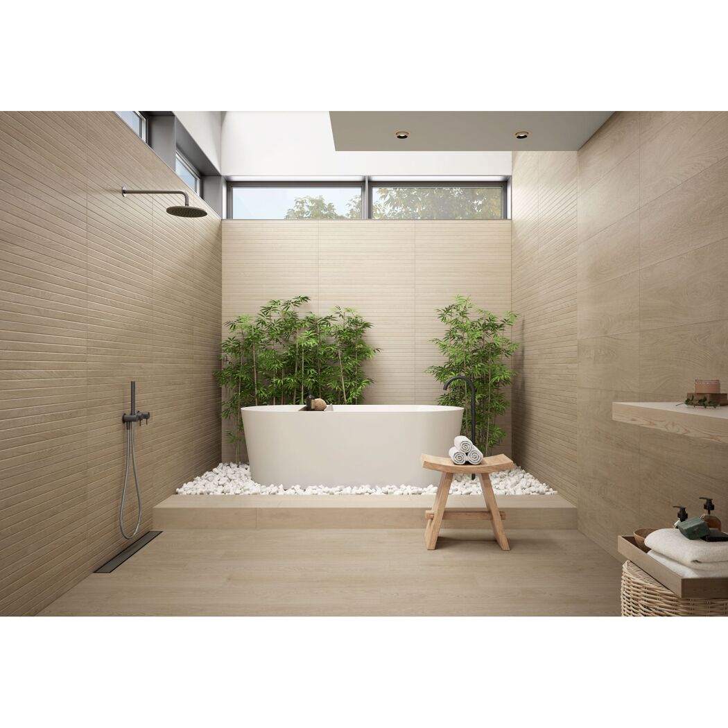 Wandfliese 'Velvare' birkefarben 30 x 90 x 1,08 cm
