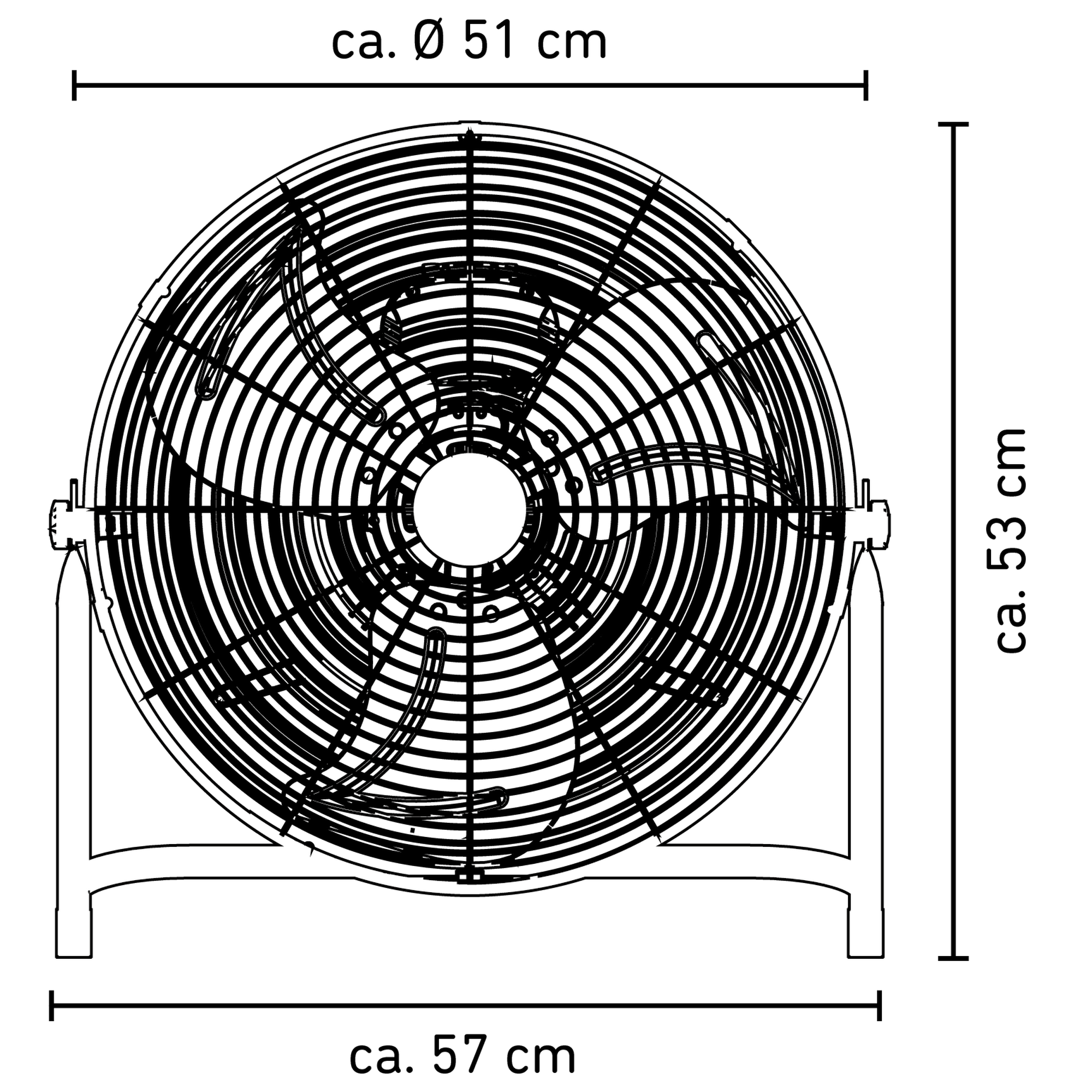 Windmaschine chromfarben Ø 51 x 53 cm