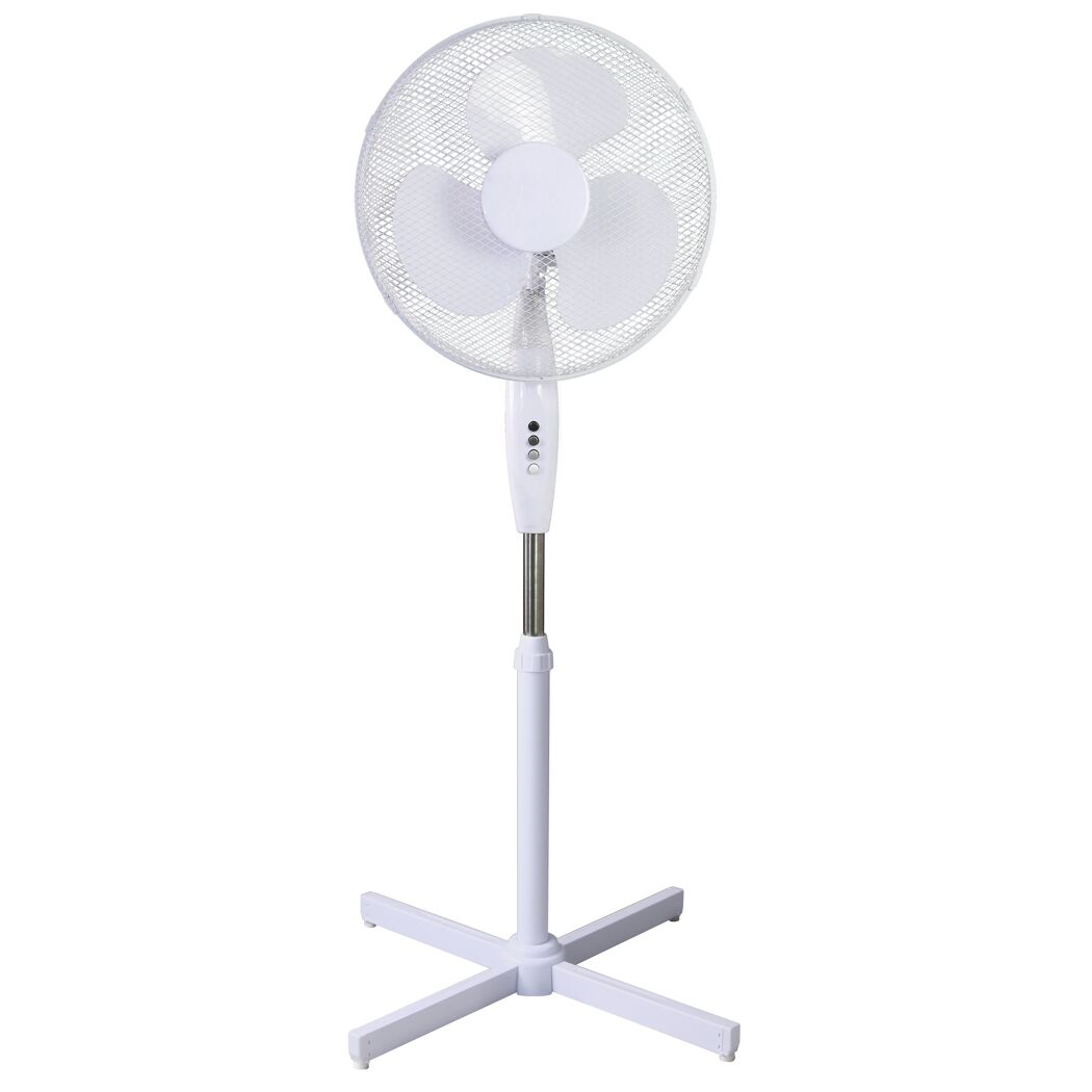 Standventilator weiß oszillierend Ø 43 x 110-125 cm
