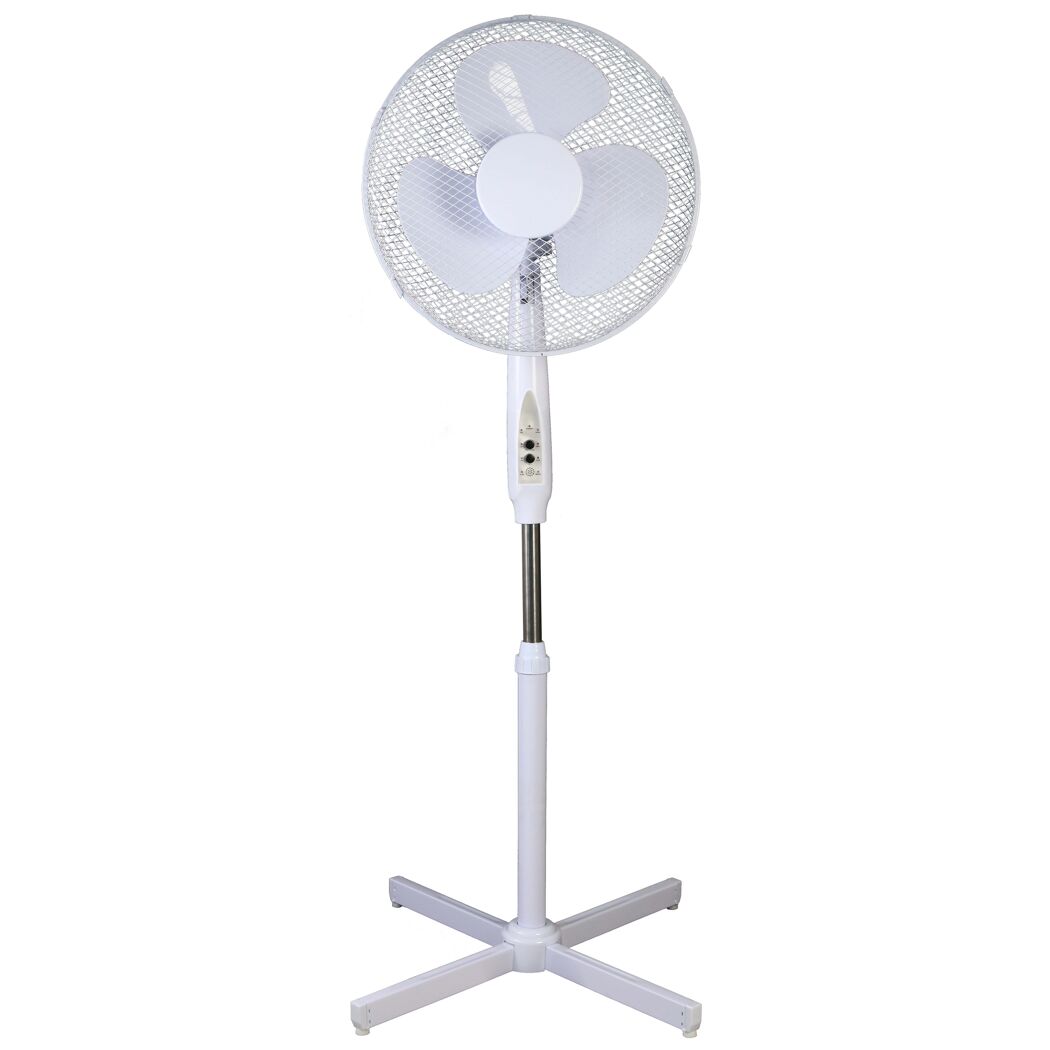 Standventilator weiß inkl. Fernbedienung Ø 42 x 110-125 cm