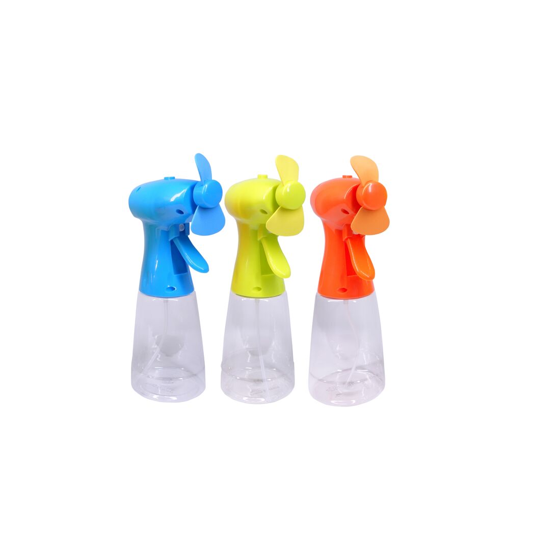 Mini-Handventilator mit Sprühflasche bunt sortiert 10 x 21,7 cm