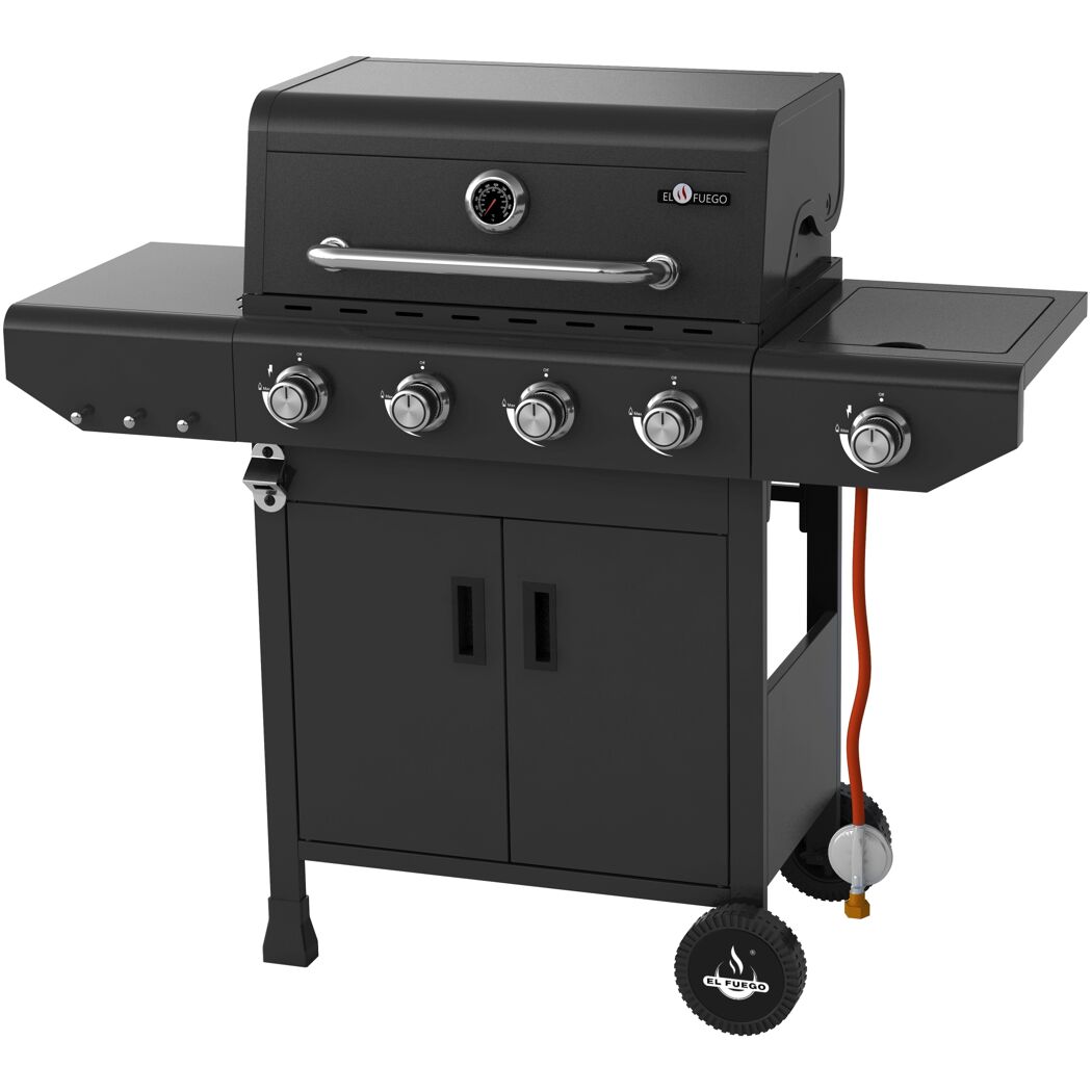 Gasgrill 'Laredo' schwarz 123,5 x 107,5 x 52 cm