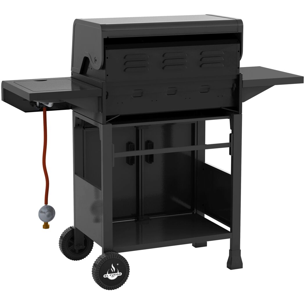 Gasgrill 'Laredo' schwarz 123,5 x 107,5 x 52 cm