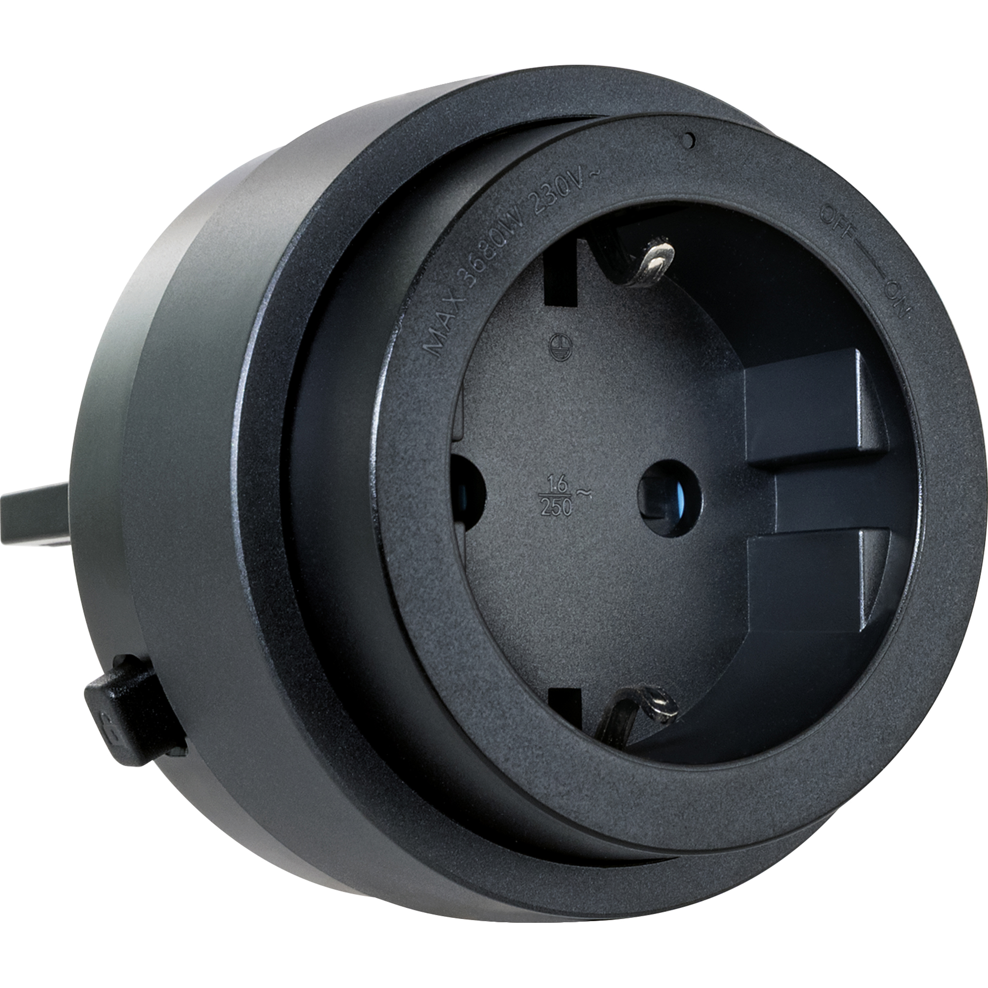 Steckdosen-Adapter für Stromschienen schwarz 230 V