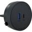 Steckdosen-USB-Adapter schwarz für Stromschienen