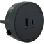 Steckdosen-USB-Adapter schwarz für Stromschienen