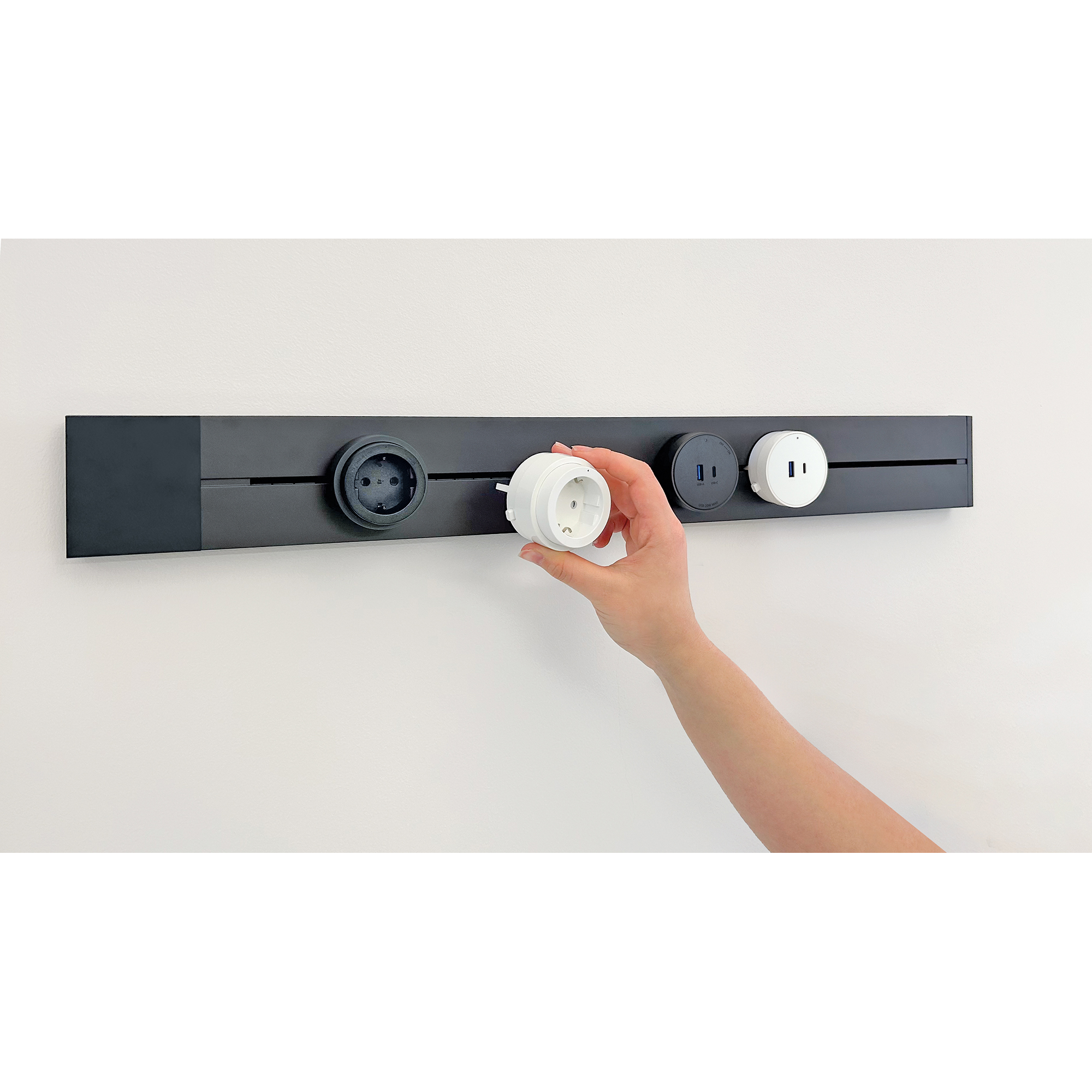 Steckdosenadapter für Stromschienen