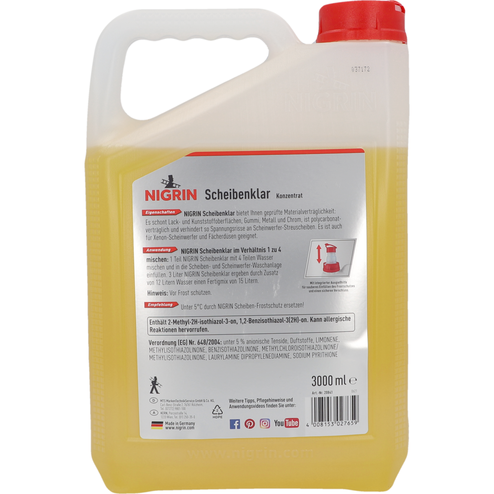 Scheibenklar Konzentrat 1:4 Citrus-Duft 3 l