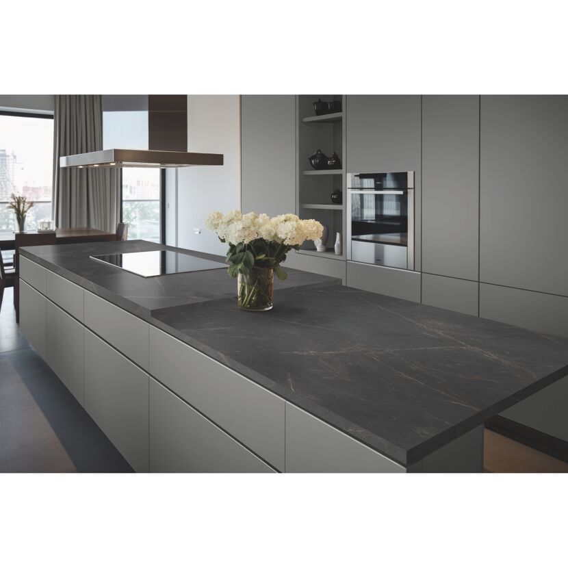 Arbeitsplatte 'Marmor Emperador K2884' braun 600 x 4100 x 38 mm
