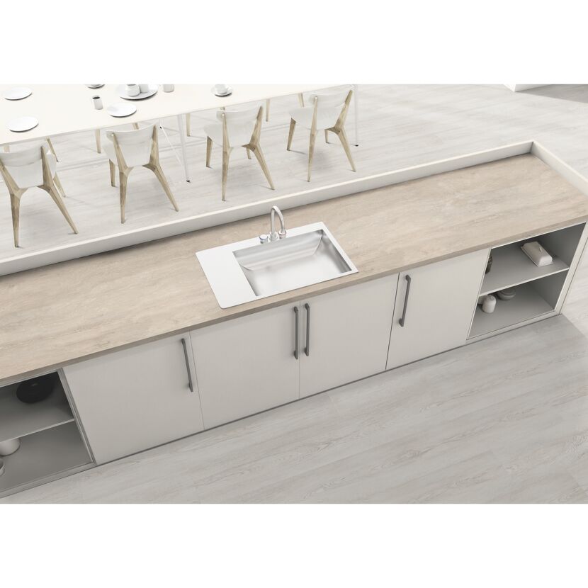 Arbeitsplatte 'Travertin Alcamo K2756' beige/sandfarben 600 x 4100 x 38 mm
