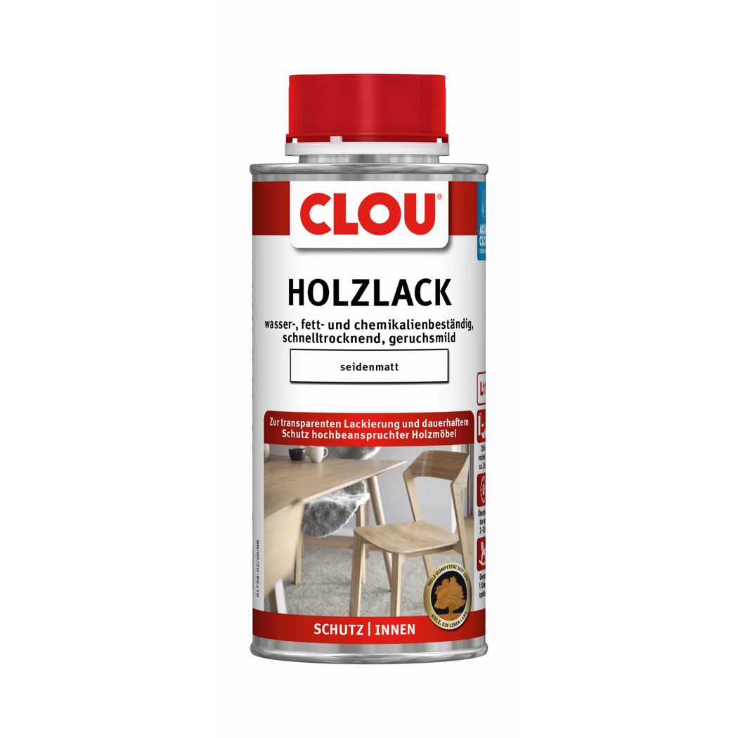 2in1 Holzlack 'Aqua Clou' seidenmatt 250 ml