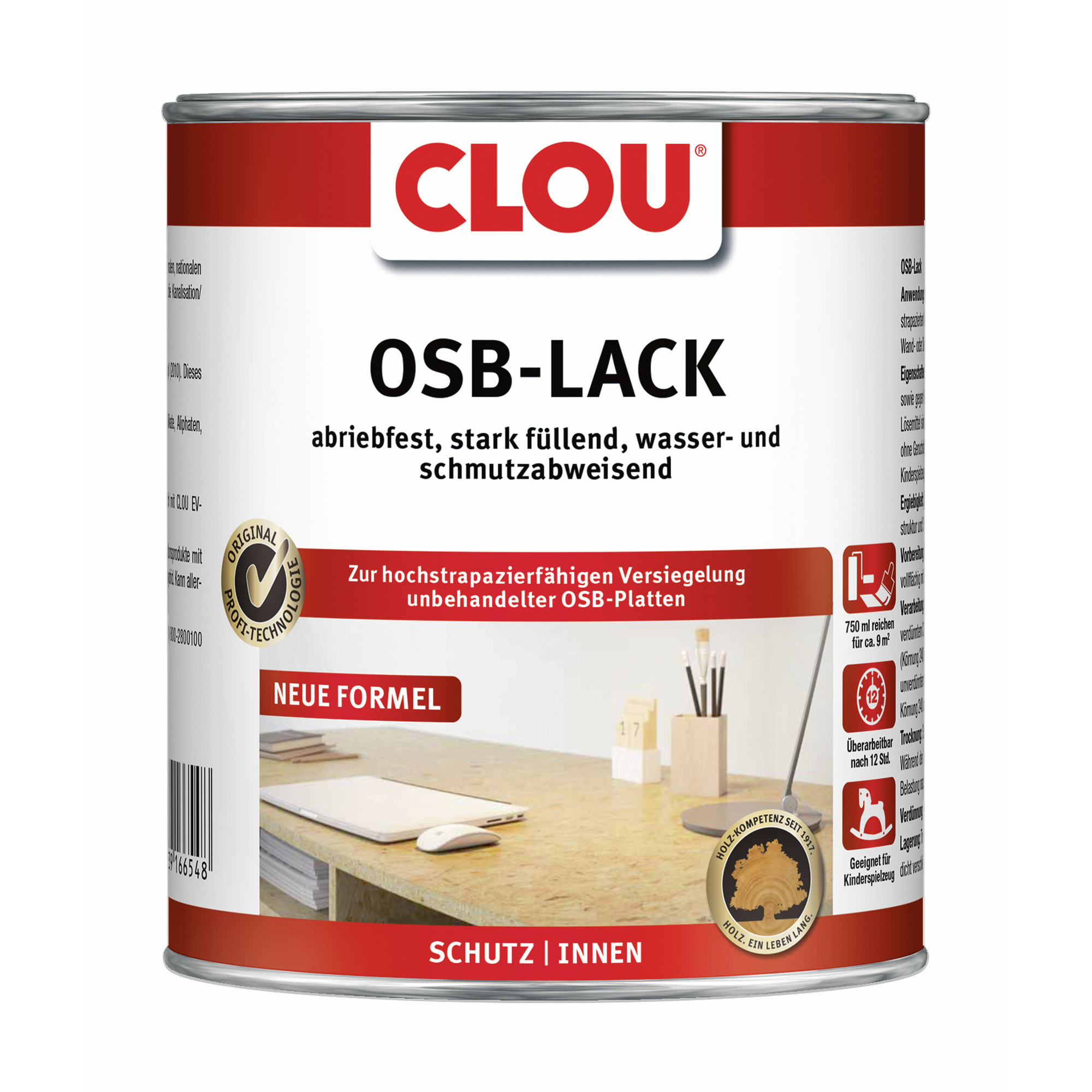 OSB-Lack farblos seidenglänzend 750 ml