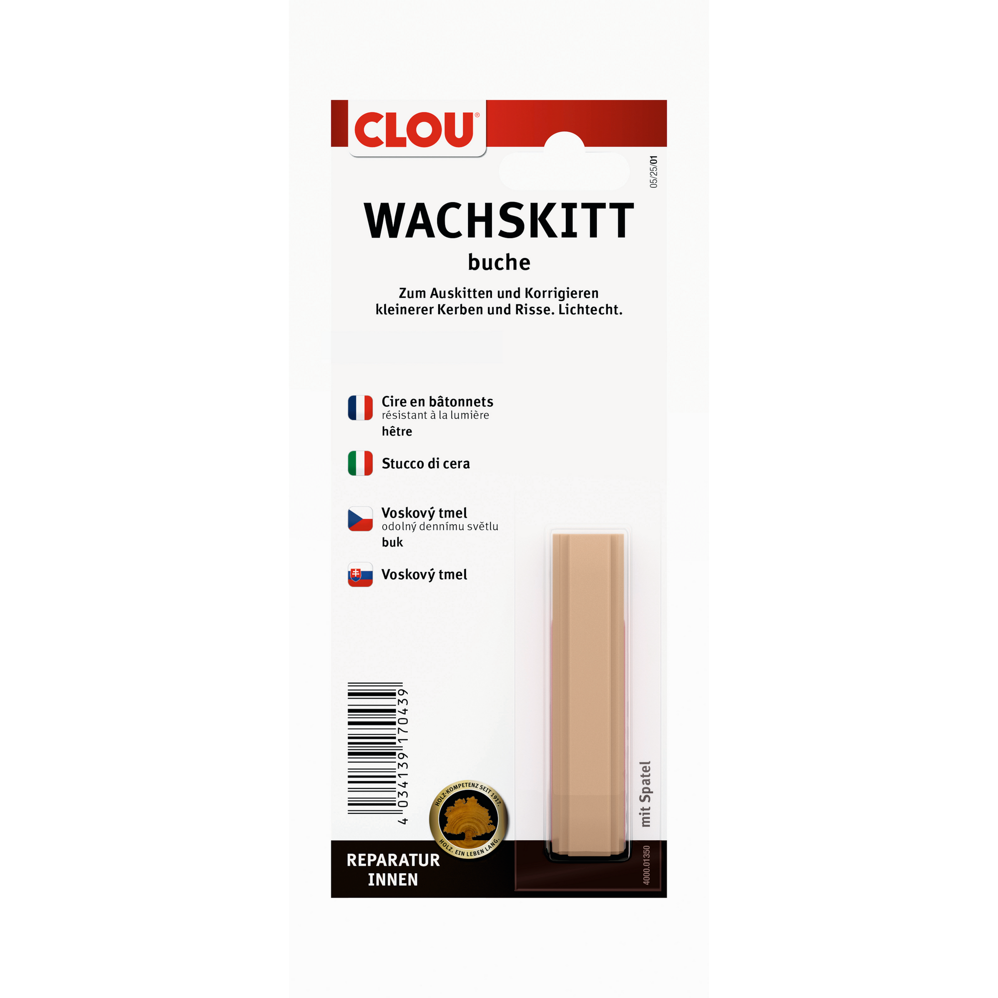 Wachskitt buchefarben