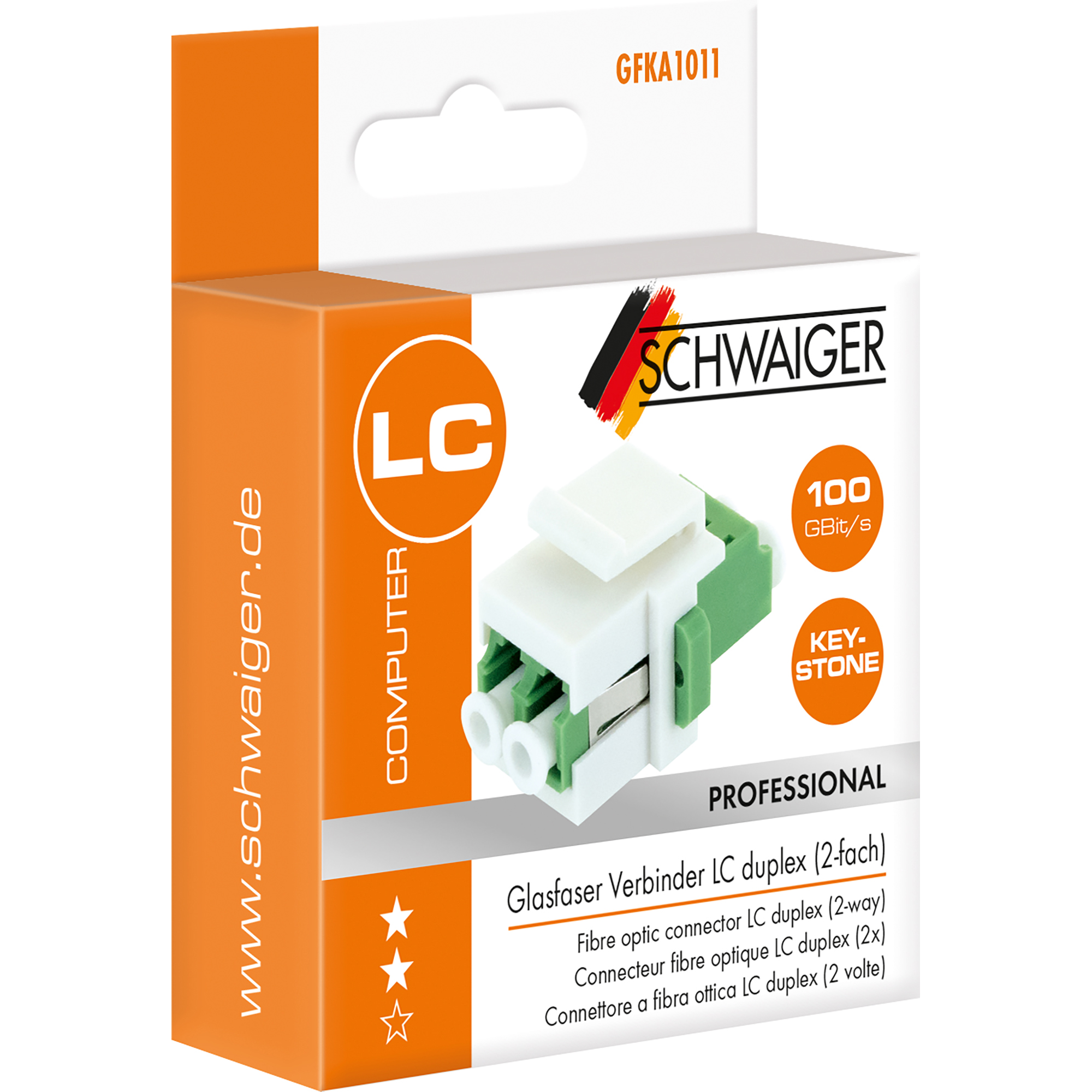 Glasfaser-Verbinder LC duplex 2-fach