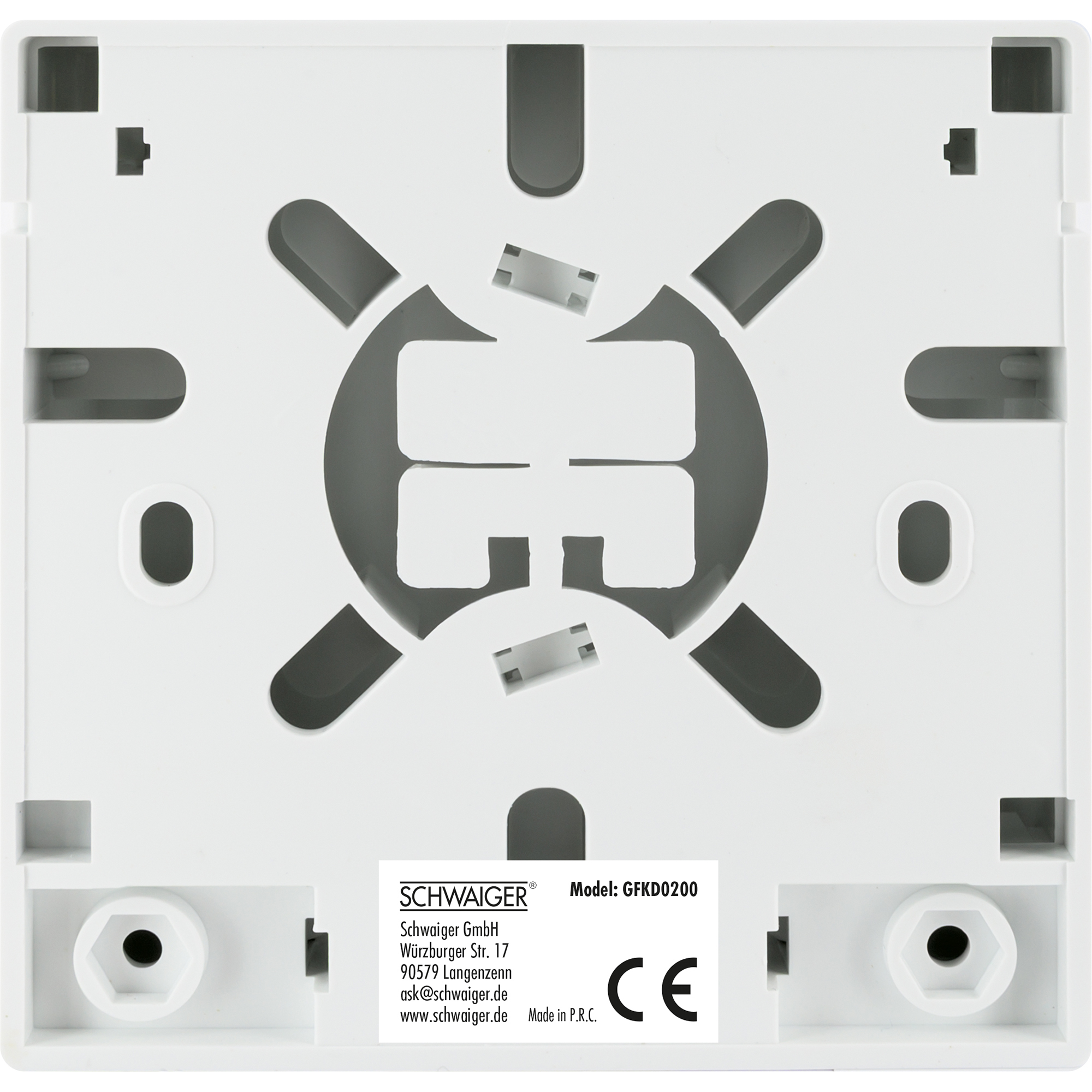 Leergehäuse für Glasfaser 2-fach