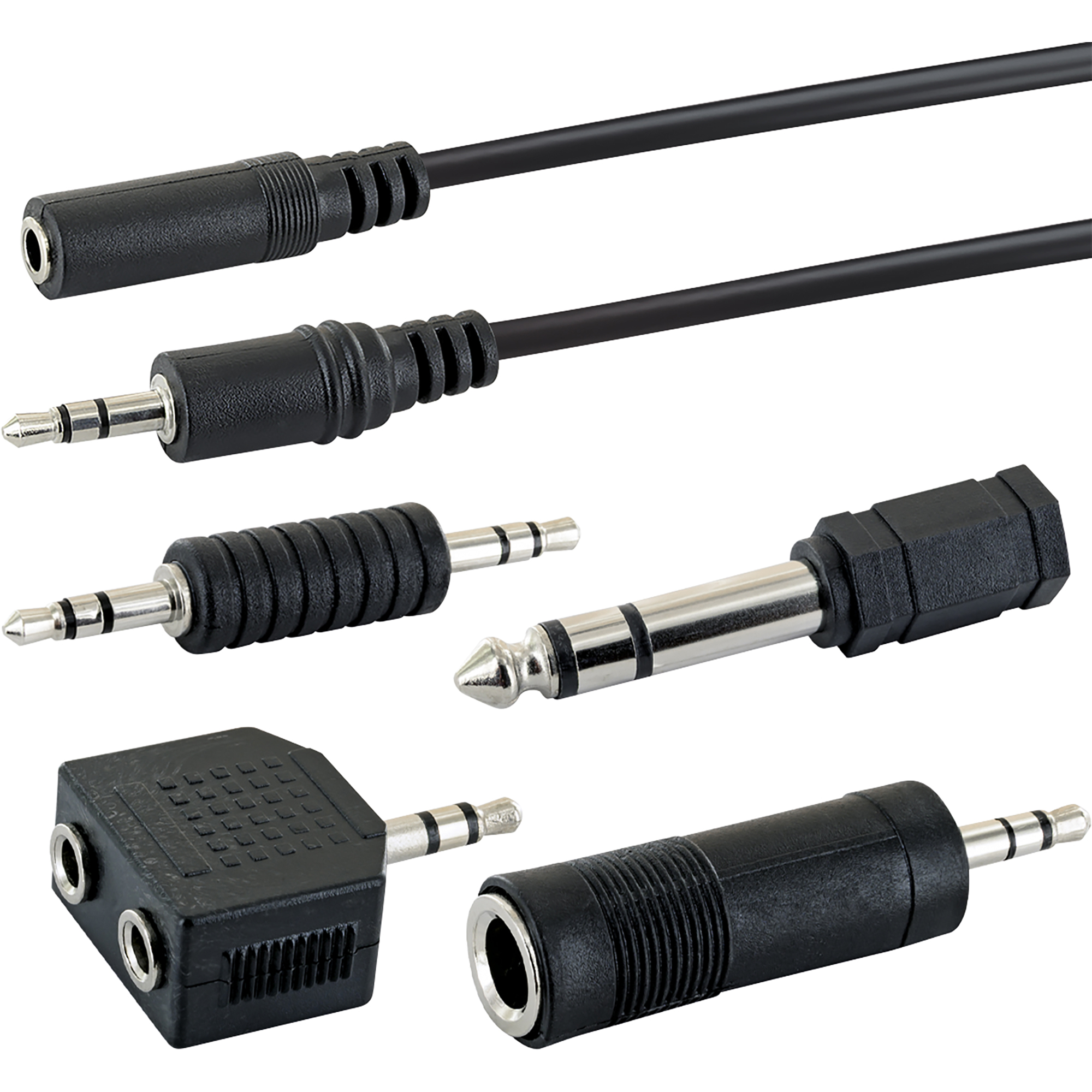 Audio-Adapter-Set 2,5 m schwarz