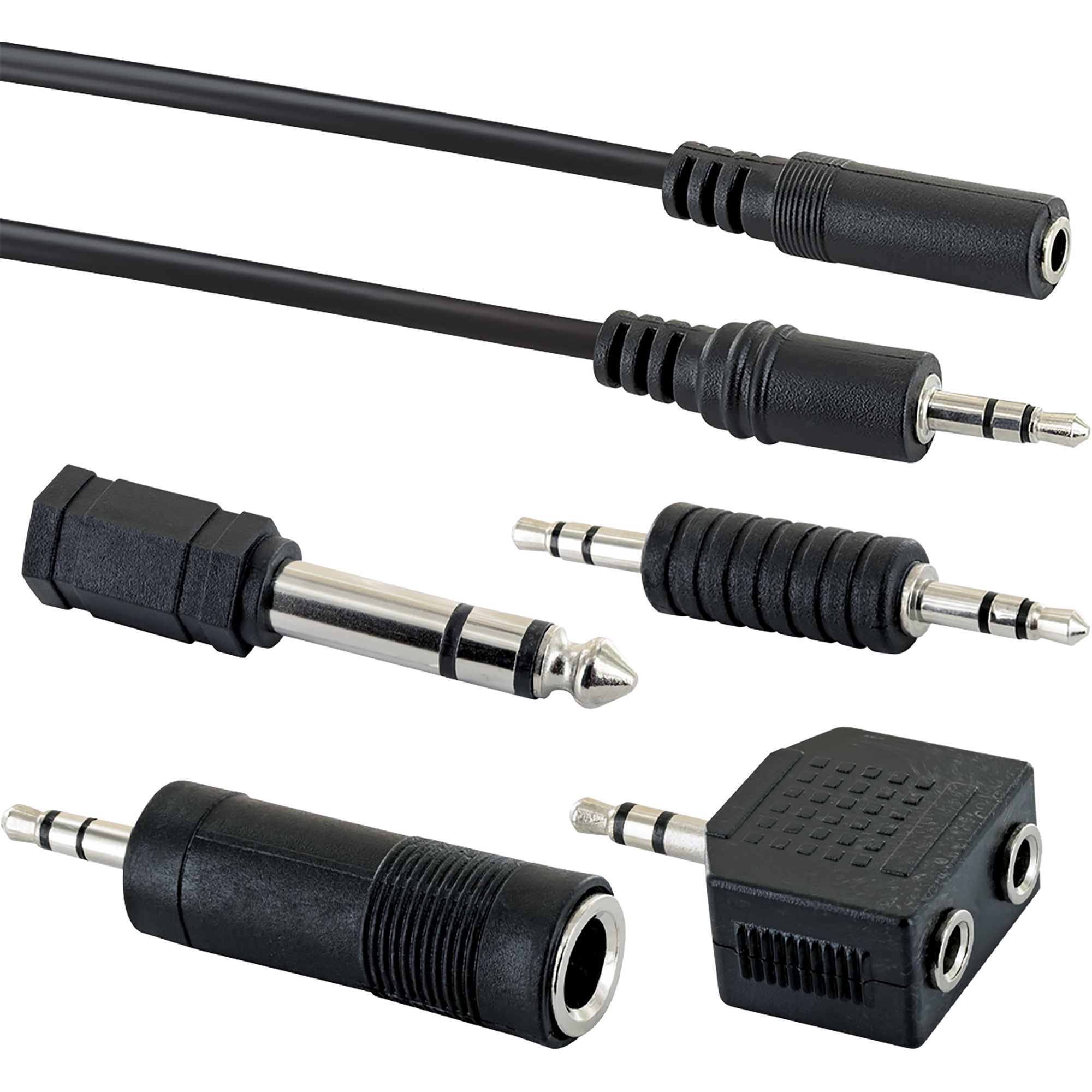 Audio-Adapter-Set 2,5 m schwarz