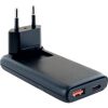 Reiseadapter Euro USB-C/USB-A schwarz