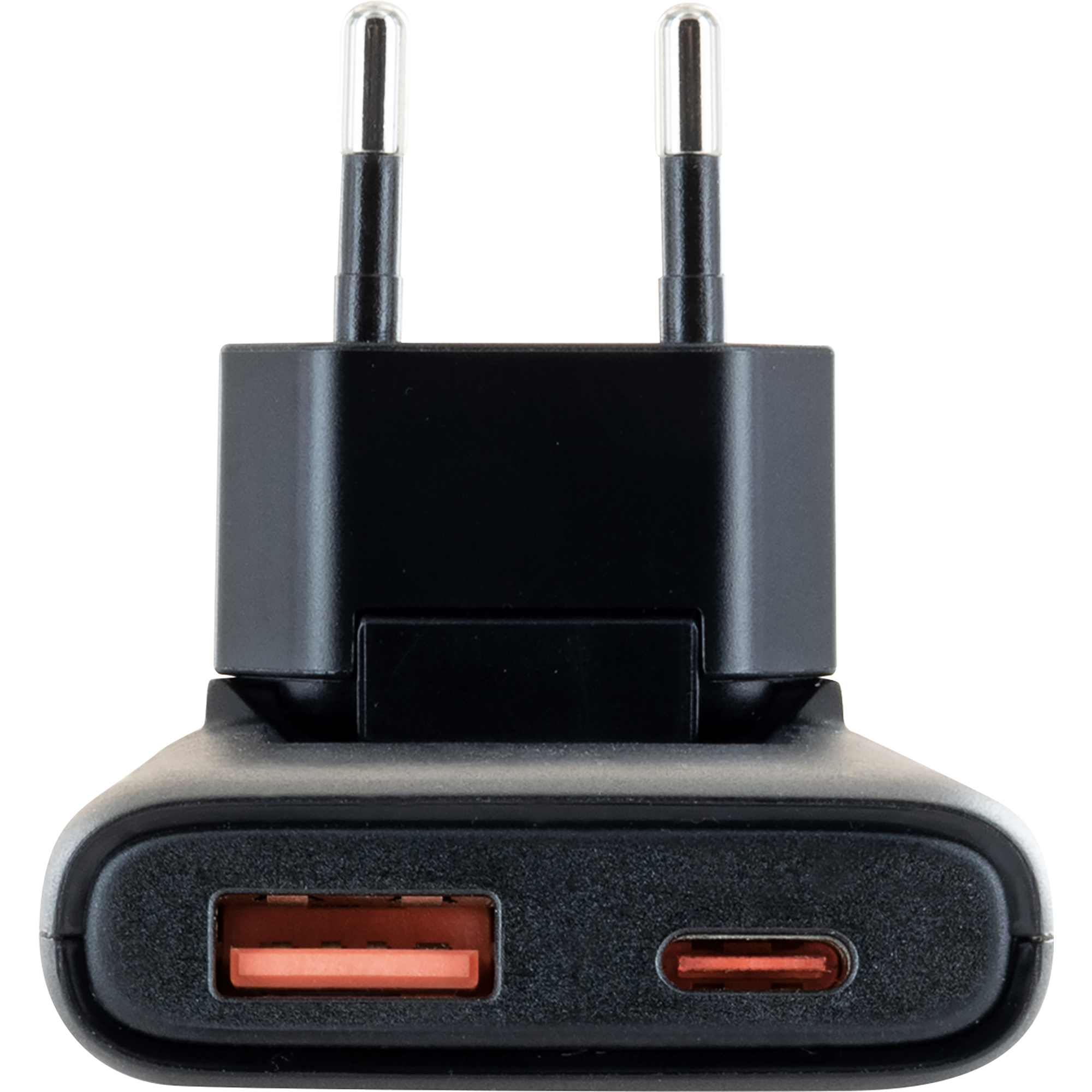 Reiseadapter Euro USB-C/USB-A schwarz