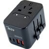 Reiseadapter universal USB-C/USB-A schwarz