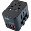 Reiseadapter universal USB-C/USB-A schwarz