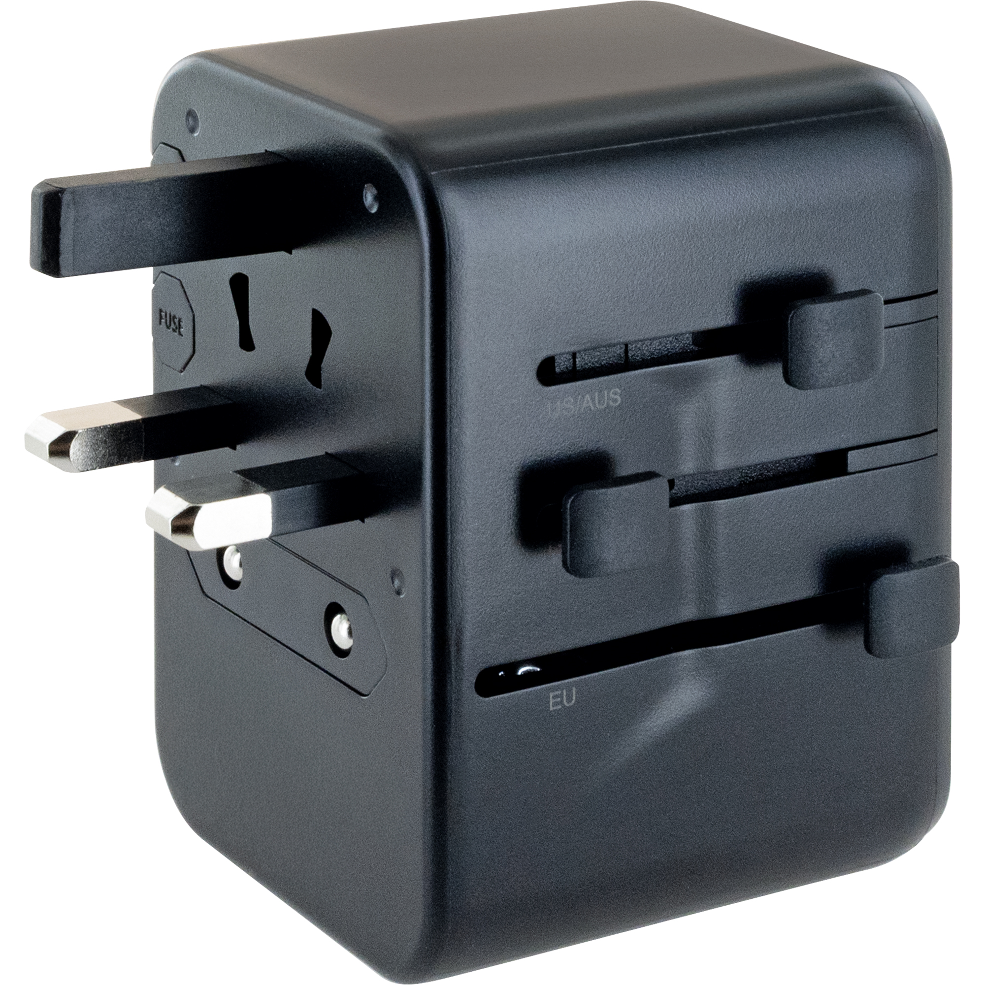 Reiseadapter universal USB-C/USB-A schwarz