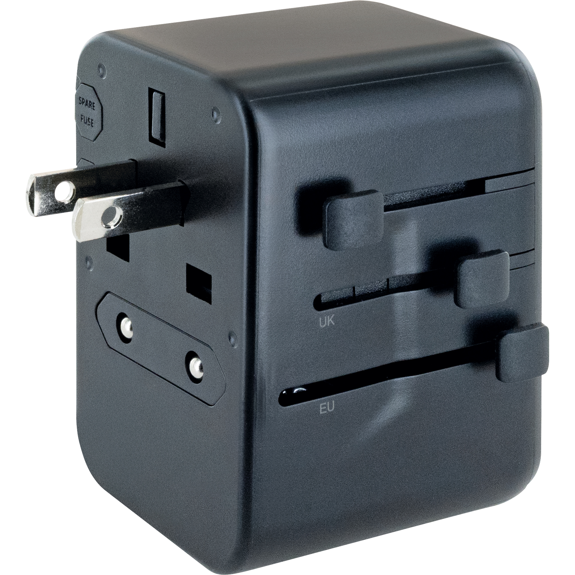 Reiseadapter universal USB-C/USB-A schwarz