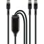 Ladekabel Split USB-C schwarz 1,5 m