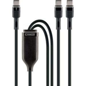Ladekabel Split USB-C schwarz 1,5 m
