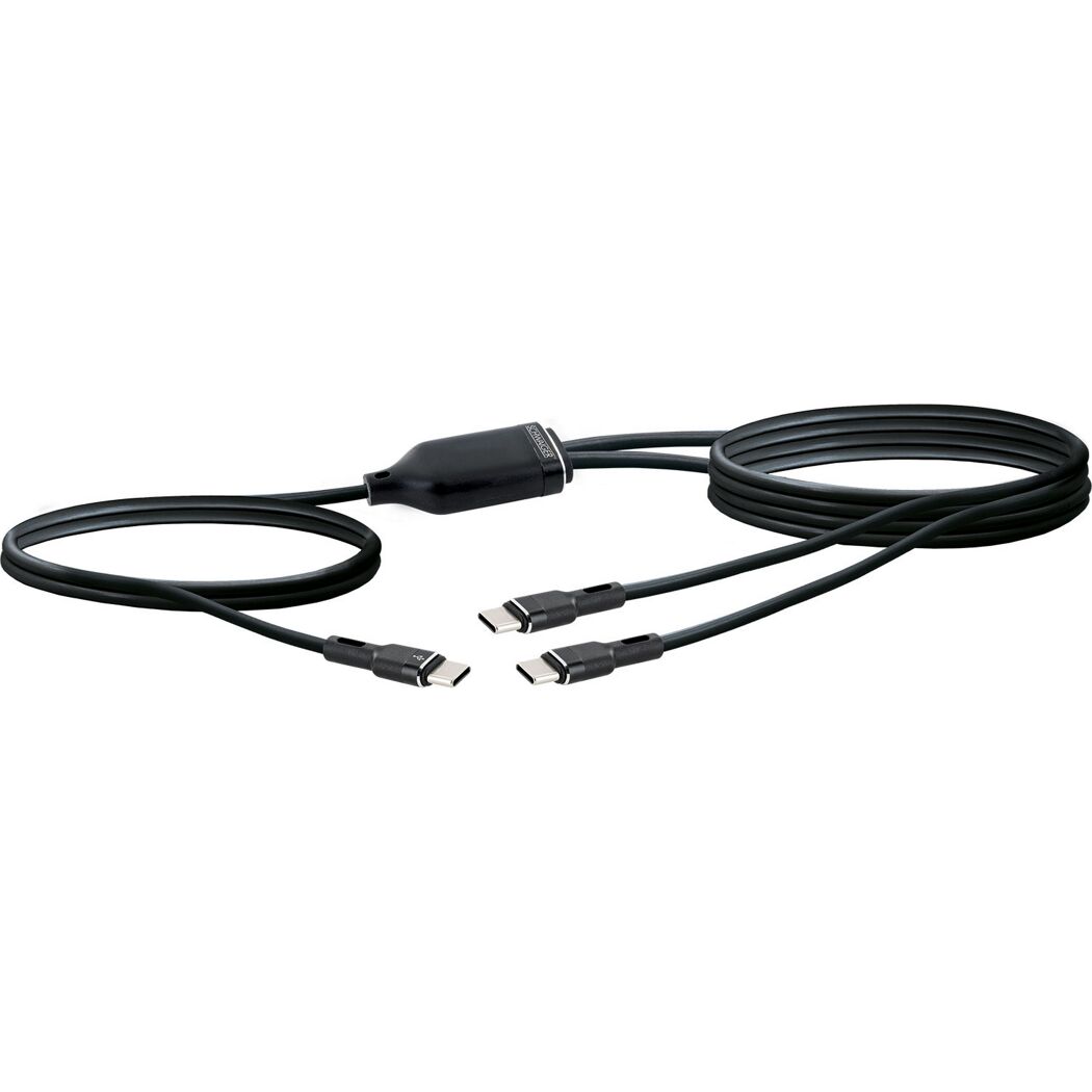 Ladekabel Split USB-C schwarz 1,5 m