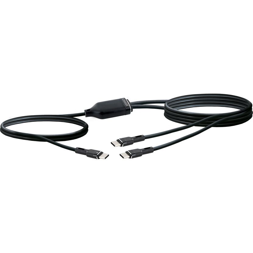 Ladekabel Split USB-C schwarz 1,5 m