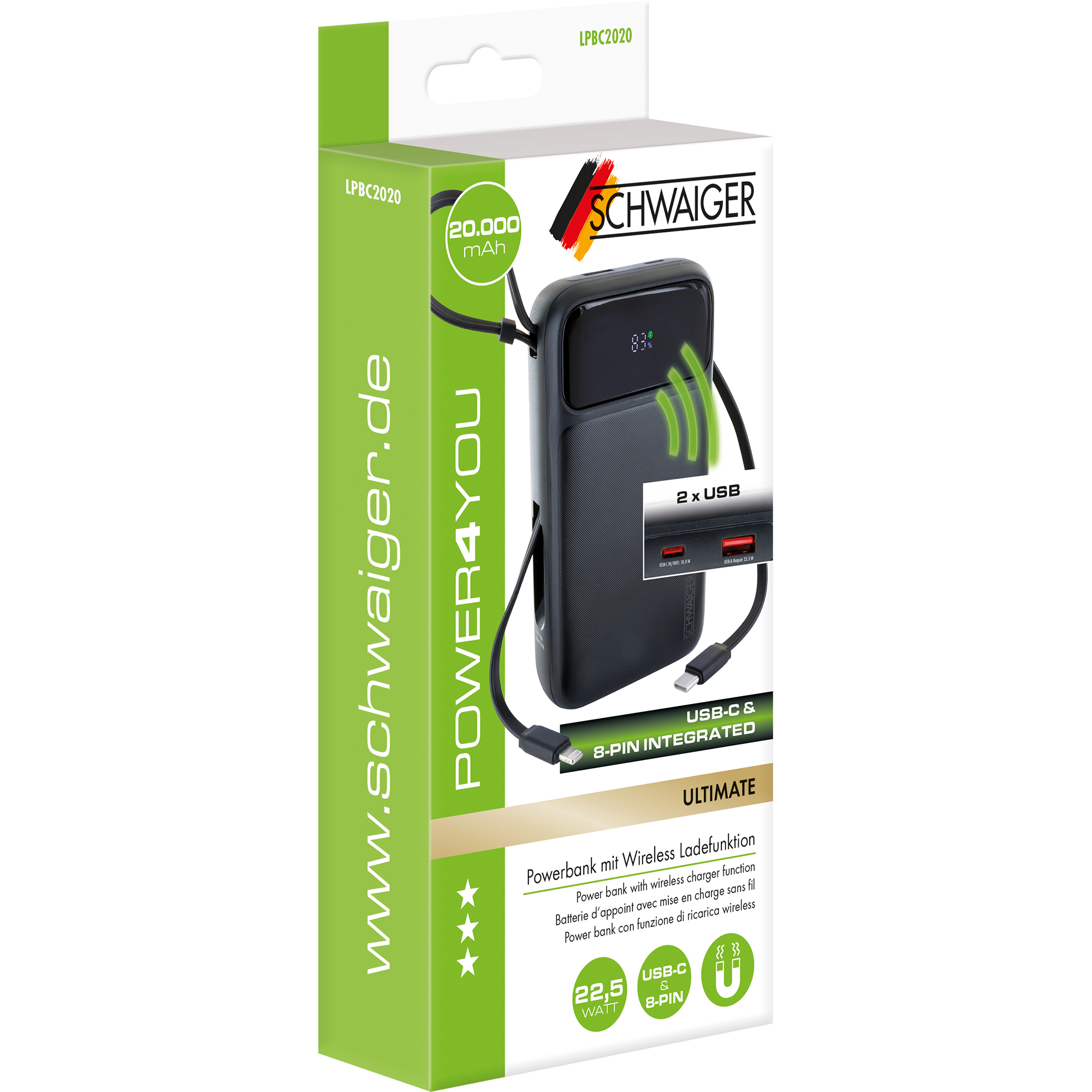 Powerbank magnetisch 20 W 20000 mAh