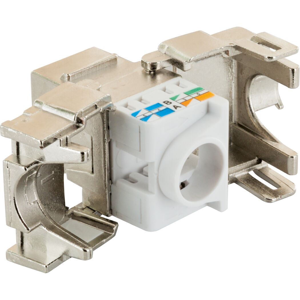 Keystone 'CAT 6A' silber werkzeuglos