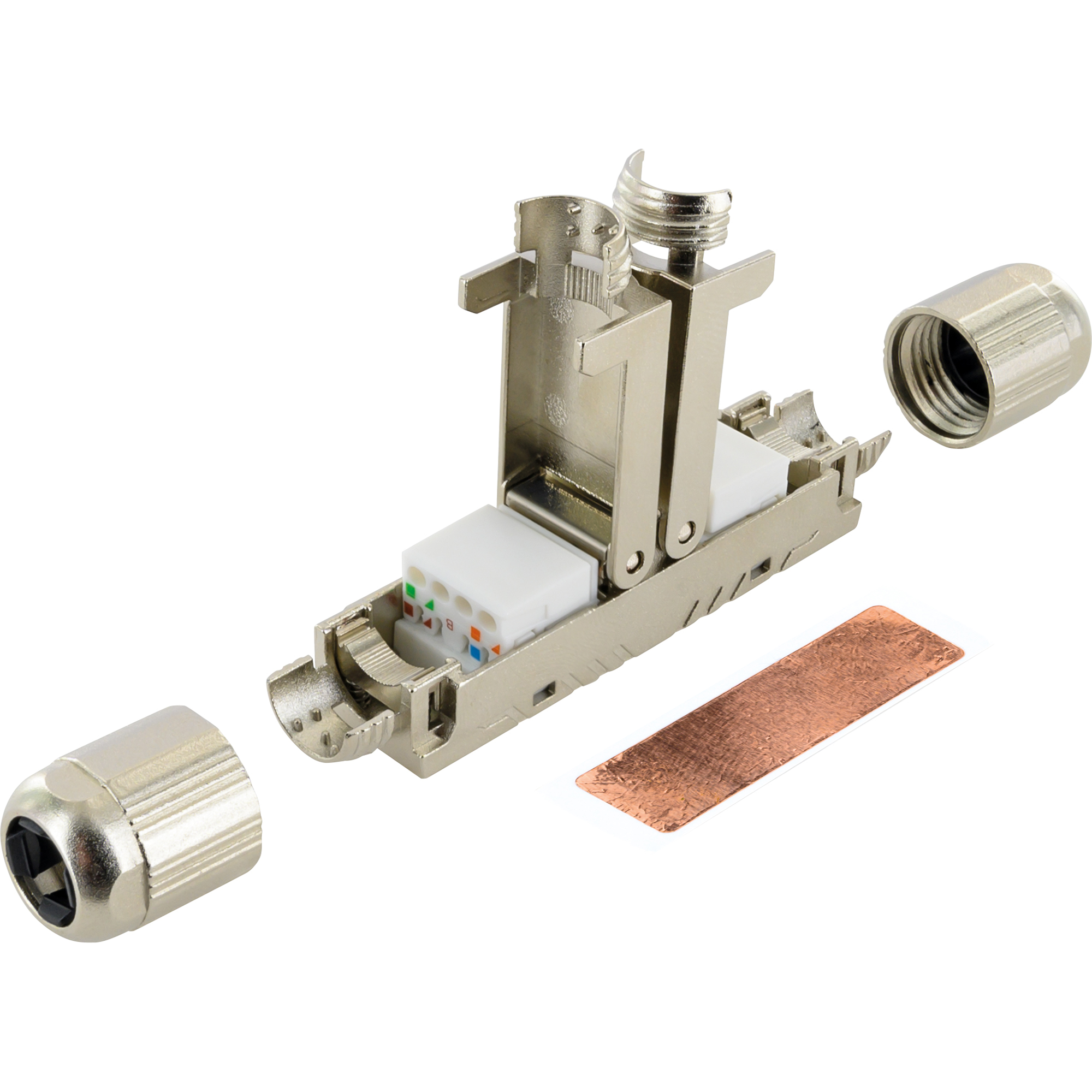 Keystone-Netzwerkkabelverbinder 'CAT 6A'