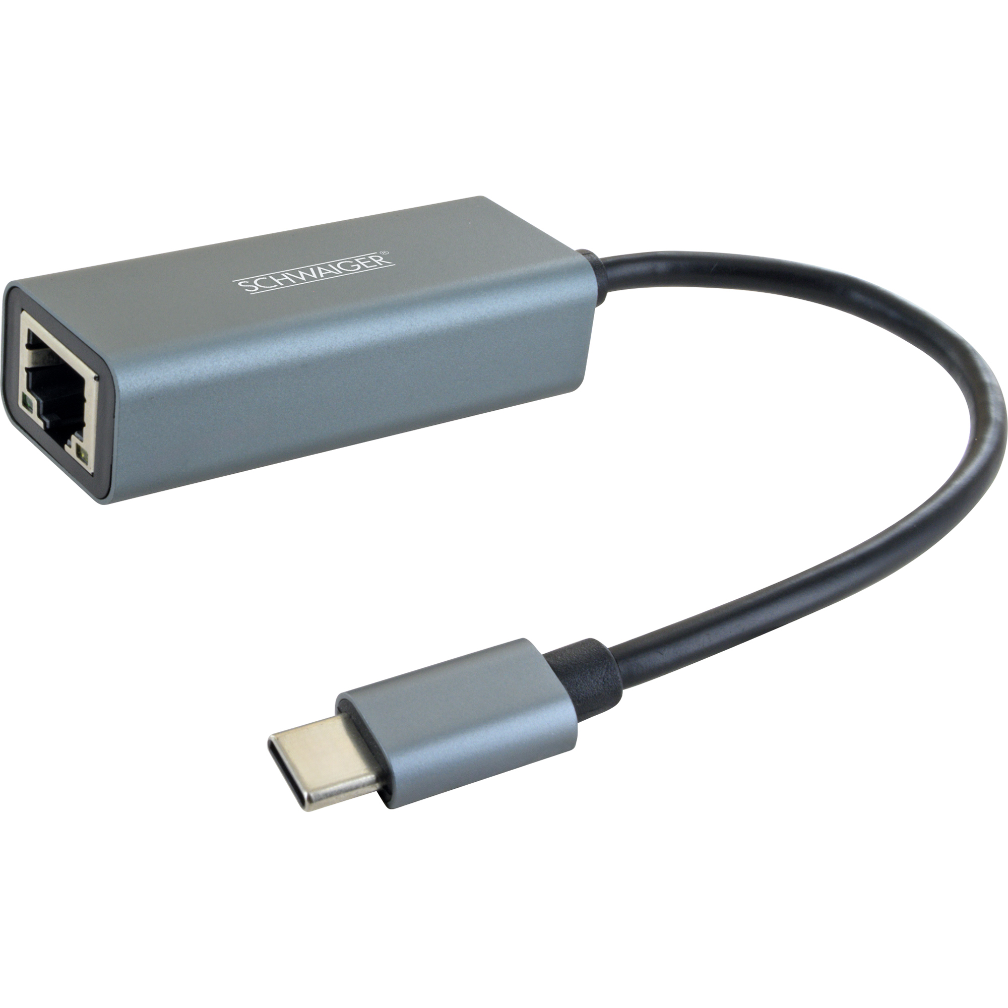 USB-C/RJ45-Adapter grau