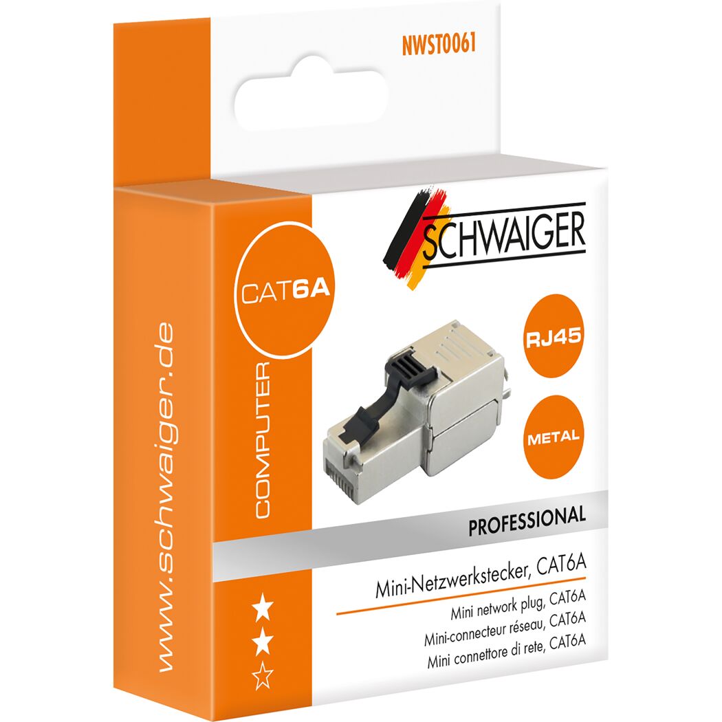 Netzwerkstecker 'miniCat' Metall 6 A