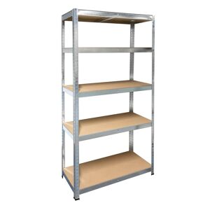 Schwerlast-Steckregal mit 5 Böden à 175 kg Traglast, verzinkt 180 x 90 x 40 cm