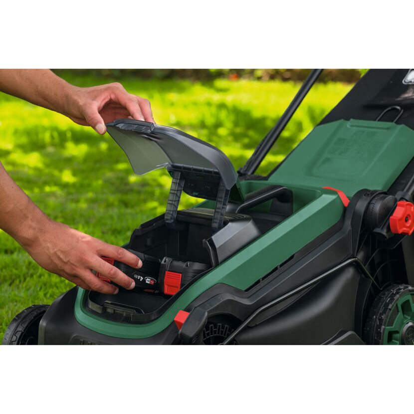 Akku-Rasenmäher 'ROTAK 18V 2-38 Kit' mit Akku und Ladegerät bis 500 m²