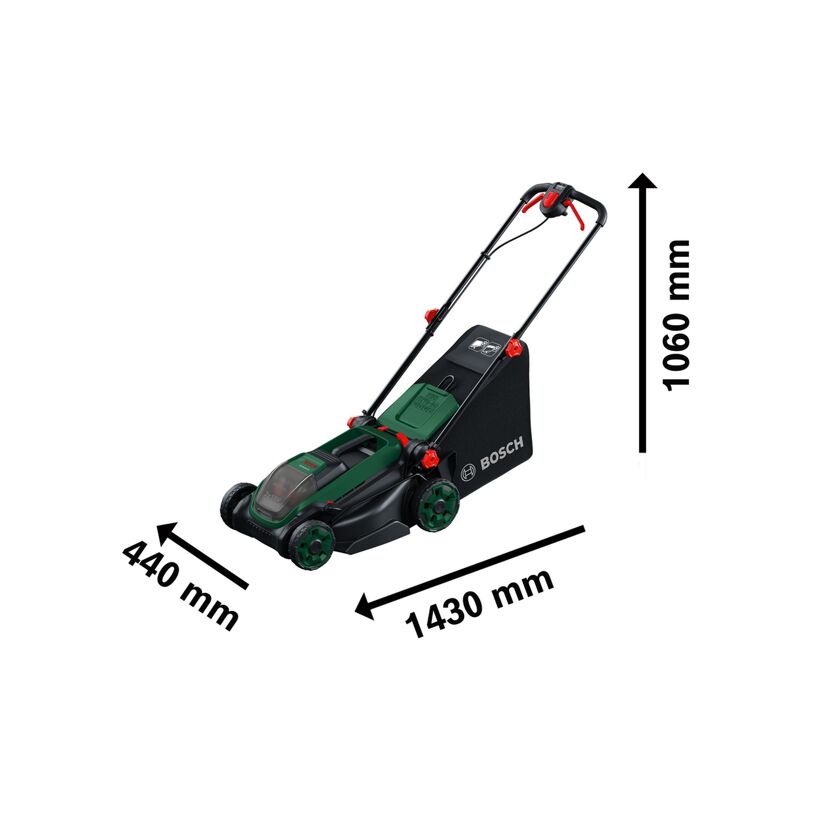 Akku-Rasenmäher 'ROTAK 18V 2-38 Kit' mit Akku und Ladegerät bis 500 m²