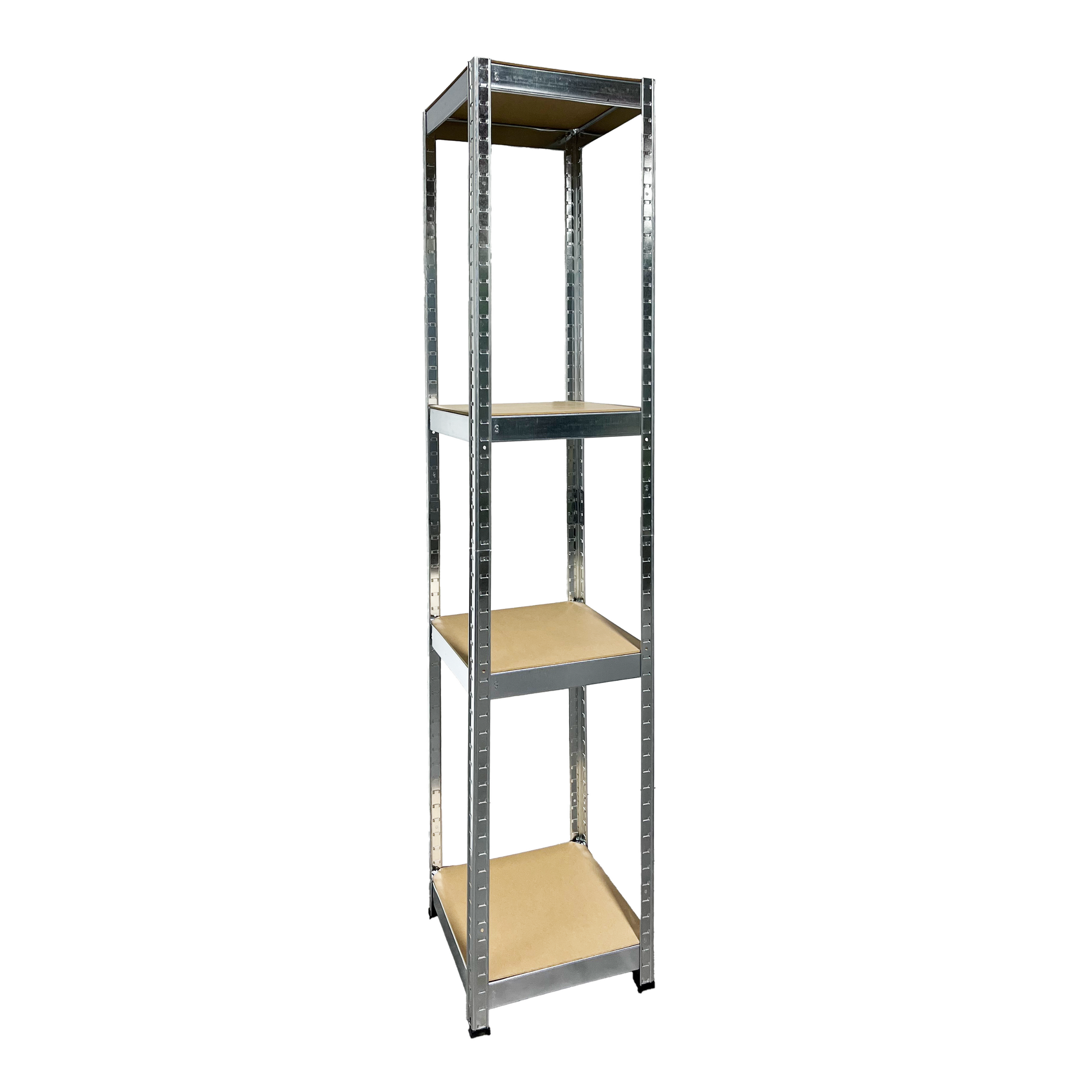 Schwerlast-Steckregal mit 4 Böden à 150 kg Traglast, verzinkt 180 x 50 x 50 cm