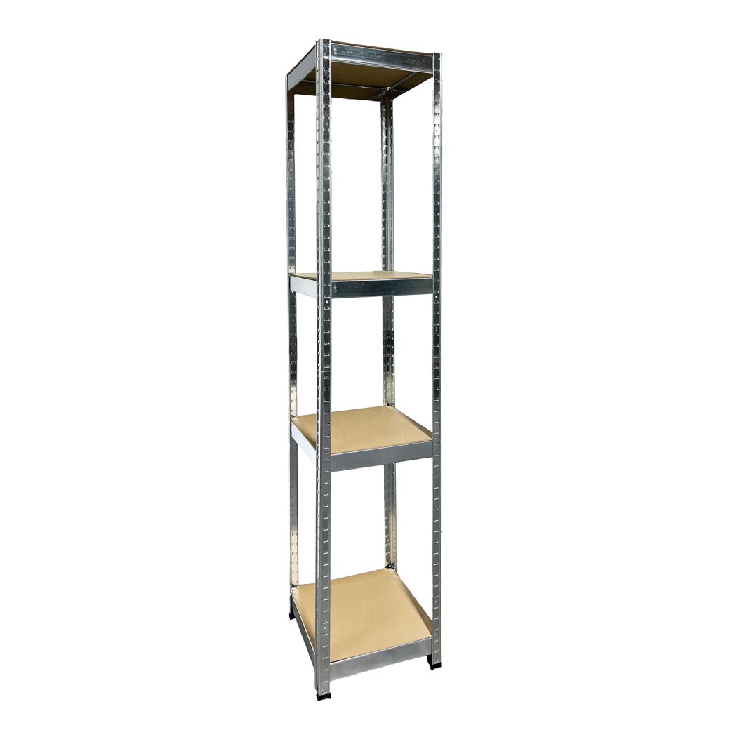 Schwerlast-Steckregal mit 4 Böden à 150 kg Traglast, verzinkt 180 x 50 x 50 cm