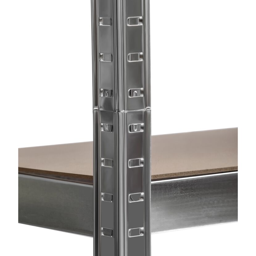 Schwerlast-Steckregal mit 4 Böden à 150 kg Traglast, verzinkt 180 x 50 x 50 cm