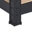 Schwerlast-Steckregal mit 5 Böden à 150 kg Traglast, schwarz 180 x 120 x 40 cm